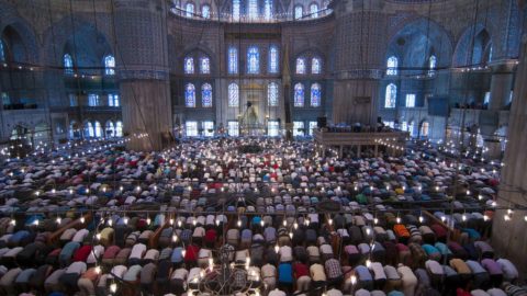 People Praying In Mosque