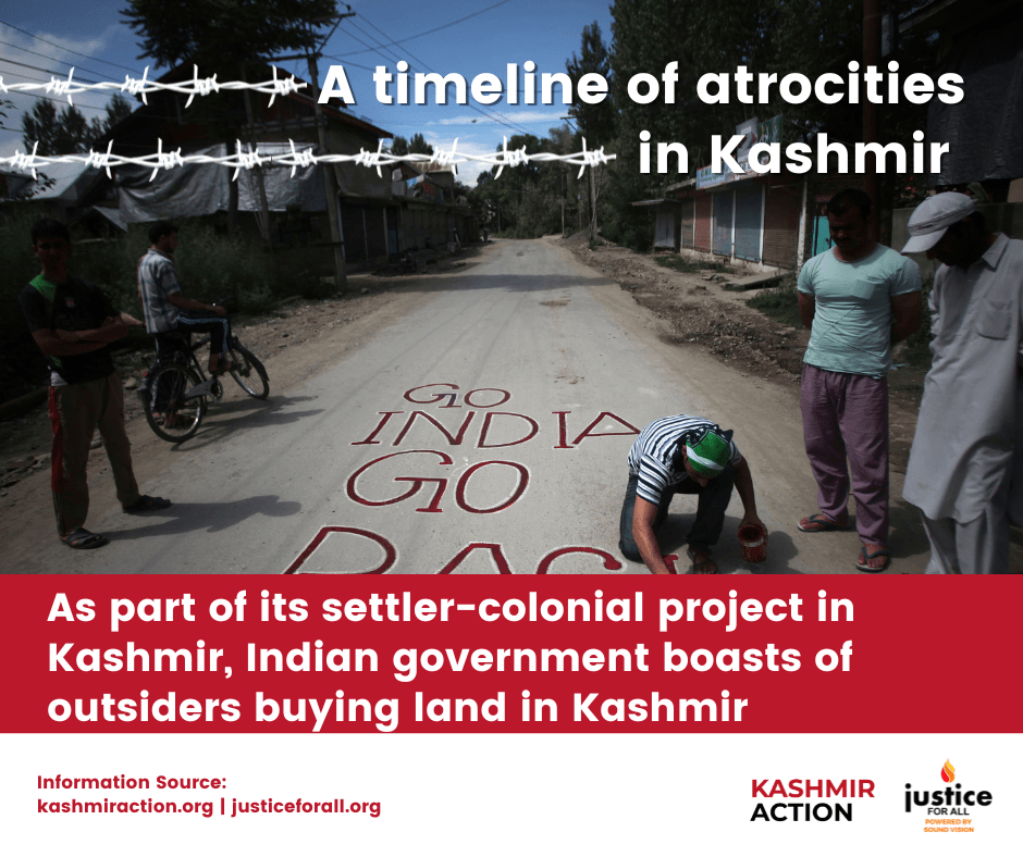 As part of its settler-colonial project in Kashmir, Indian government boasts of outsiders buying land in Kashmir - Kashmir Action